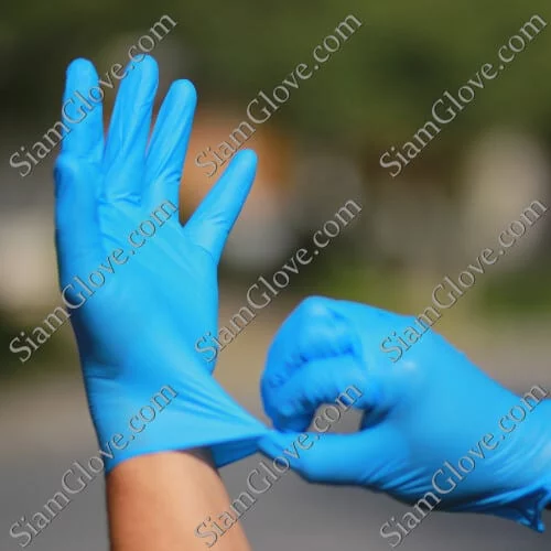 High-quality blue disposable gloves for medical, laboratory, and industrial use.